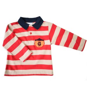 Πόλο Ριγέ Κόκκινο