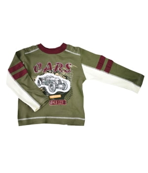 Μακρυμάνικο Μπλουζάκι Πράσινο Μπορντώ