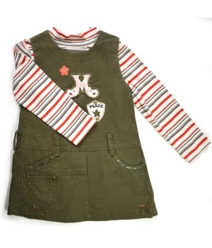 Σετ Φόρεμα & Μπλούζα Λαδί