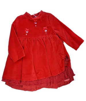 Φόρεμα Κόκκινο Βελούρ