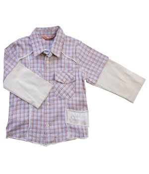 Πουκάμισο Βρεφικό Καρώ Σιέλ
