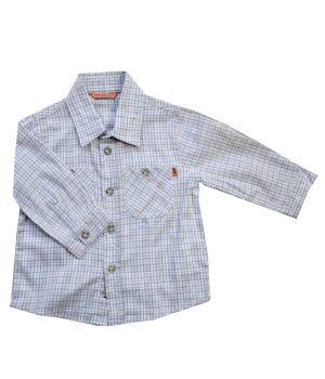 Πουκάμισο Βρεφικό Καρώ Σιέλ