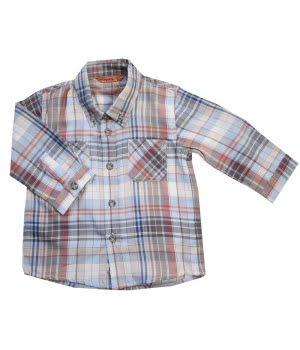 Πουκάμισο Βρεφικό Καρώ Μπλε