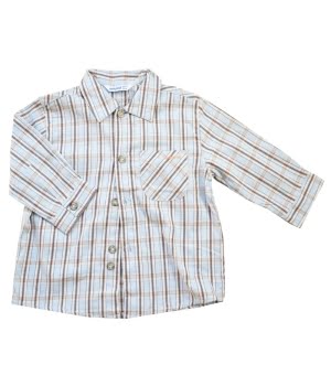 Πουκάμισο Βρεφικό Καρώ Σιέλ