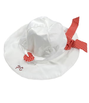 Καπέλο Κοριτσίστικο Λευκό Κόκκινο Πουά