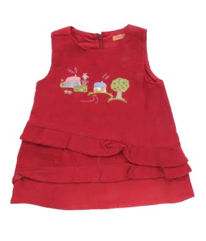 Αμάνικο Κοτλέ Φόρεμα Kόκκινο