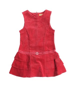 Αμάνικο Κοτλέ Φόρεμα Κόκκινο