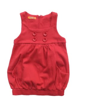 Αμάνικο Φόρεμα Κόκκινο Παιδικό