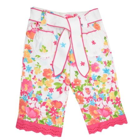 Παντελόνι Παιδικό Κάπρι Λουλούδια Φούξια