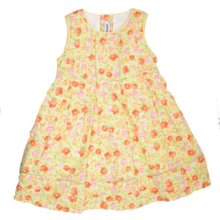 Φόρεμα Πολύχρωμο με Λουλούδια Κίτρινο