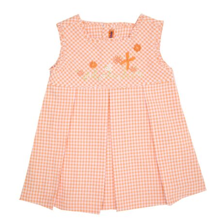 Βρεφικό Φορεματάκι Πορτοκαλί Καρώ