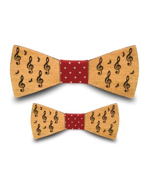 Σετ Ξύλινα Παπιγιόν Ανδρικό & Παιδικό Musical