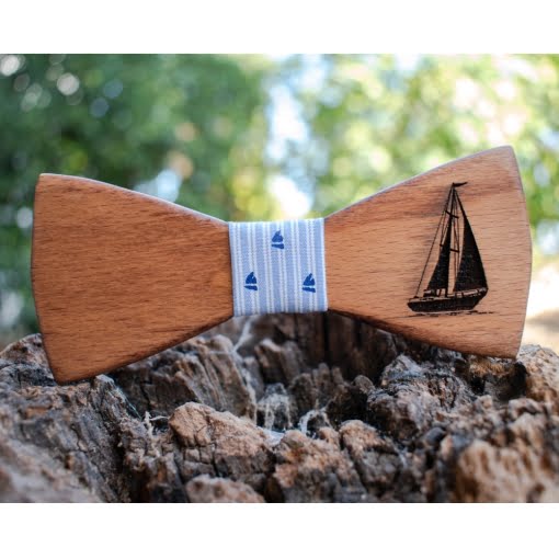 Ανδρικό Ξύλινο Παπιγιόν Ιστιοπλοϊκό - Image 3