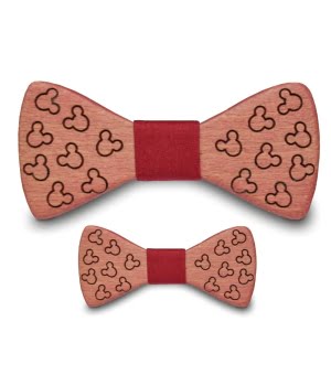 Σετ Ξύλινα Παπιγιόν Ανδρικό & Παιδικό Mickey Κόκκινο