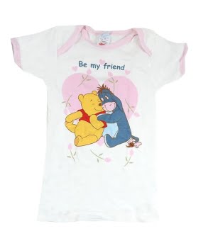 Βρεφικό Φανελάκι Κοντομάνικο Winnie Λευκό