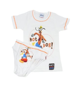 Σετ Σλιπάκι & Φανελάκι Goofy Λευκό