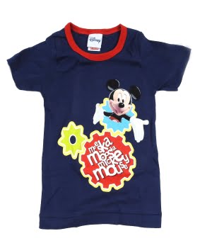 Φανελάκι Kοντομάνικο Mickey Μπλε