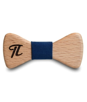 Ξύλινο Παπιγιόν Βρεφικό Με Χαραγμένο Μονόγραμμα Μπλε