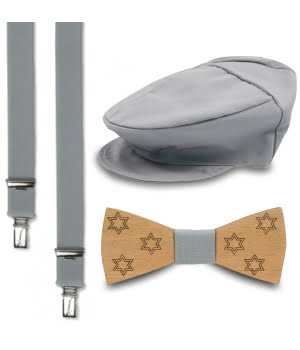 Σετ Τραγιάσκα, Τιράντες & Παπιγιόν Alonso Γκρι