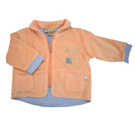 Μπουφάν Βρεφικό Βελουτέ Πορτοκαλί