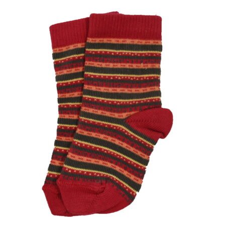 Καλτσάκι Βρεφικό Κόκκινο Ριγέ