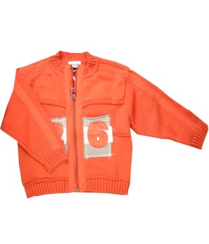 Πλεκτή Ζακέτα Πορτοκαλί