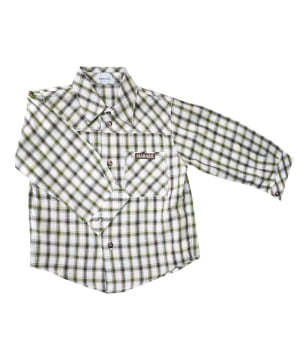 Βρεφικό Πουκάμισο Καρώ Λαδί