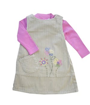 Σετ Φορεμα Κοτλέ & Μπλούζα Μπεζ