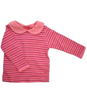 Βαμβακερό Μπλουζάκι Ριγέ Κόκκινο