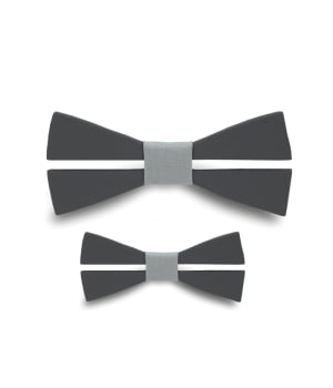 Σετ Ξύλινα Παπιγιόν Ανδρικό & Παιδικό Perou Grey