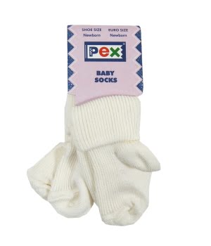 Σετ 2 Βρεφικά Καλτσάκια Λευκά
