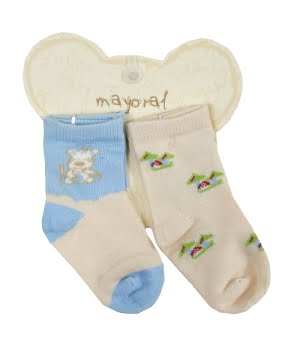 Σετ 2 Βρεφικά Καλτσάκια Μπεζ