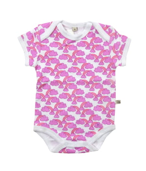 Κορμάκι Κοντομάνικο Ροζ Ουράνια Τόξα