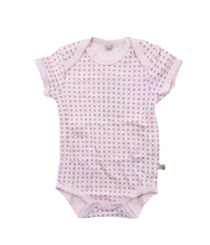 Κορμάκι Κοντομάνικο Ροζ Λουλουδάκια