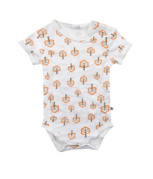 Κορμάκι Κοντομάνικο Εκρού Δεντράκια