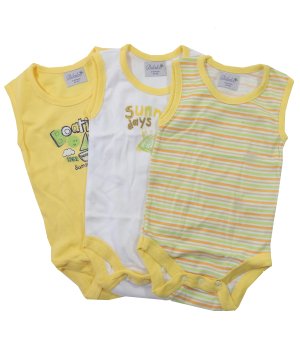 Σετ 3 Κορμάκια Αμάνικα