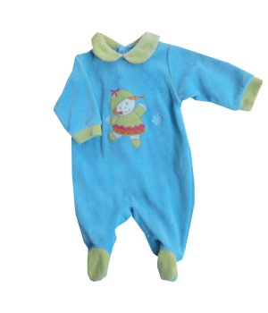 Βρεφικό Φορμάκι Βελουτέ Νεογέννητου Τυρκουάζ