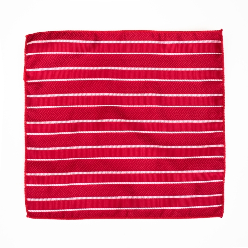 Ανδρικό Μαντηλάκι Τσέπης Κόκκινο Ρίγες