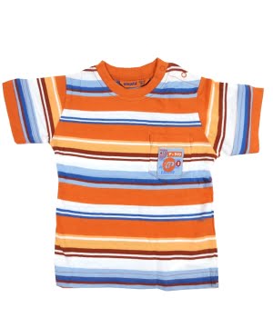 T-shirt Ριγέ Πορτοκαλί