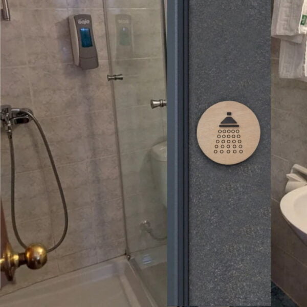 Ξύλινη Πινακίδα για Ντουζ 10cm - Image 2