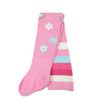 Καλσόν Χοντρό Ροζ με Λουλουδάκια