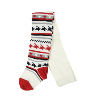 Καλσόν Χοντρό Εκρού Ζακάρ Κόκκινο/Μαύρο