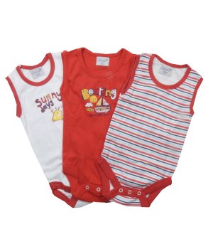 Σετ 3 Κορμάκια Αμάνικα