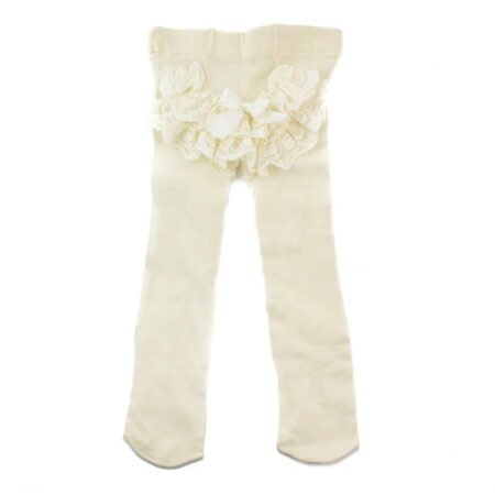 Βρεφικό Καλσόν με Δαντέλα Εκρού