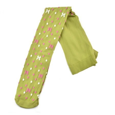 Καλσόν Πράσινο Πουά και Φιογκάκια