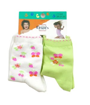 Σετ 2 Καλτσάκια με Λουλουδάκια