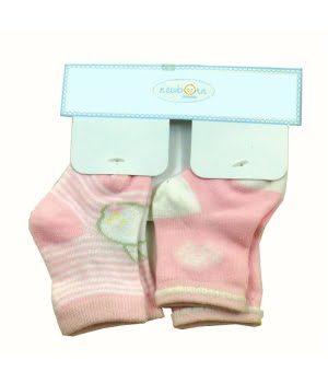 Σετ 2 Καλτσάκια Ροζ