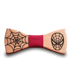 Ξύλινο Παπιγιόν Spiderman Κόκκινο