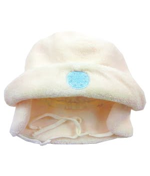 Σκουφάκι Microfleece Εκρού με Στρας