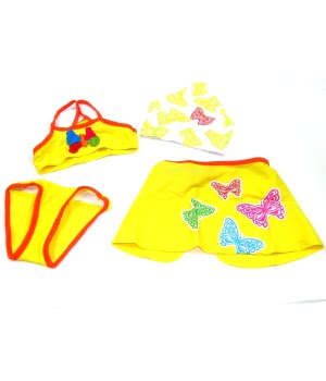 Μαγιό & Σετ Παραλίας Πεταλούδες Κίτρινο